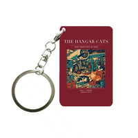 Thumbnail for VINTAGE G4137 - The Hangar Cats - Designed Key Chain design on darkred
