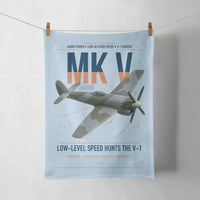 Thumbnail for Hawker Tempest Mk V design on light blue towel