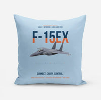 Thumbnail for F-15EX Eagle II Connect Carry Control design on light blue pillow