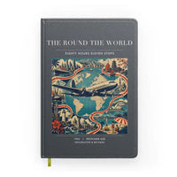 Thumbnail for VINTAGE G4100 - The Round The World - Designed Notebooks design on gray