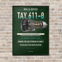 Thumbnail for TAY 611-8 vertical canvas print - framed - dark green background