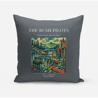 Thumbnail for VINTAGE G4029 - The Bush Pilots - Designed Pillows design on gray