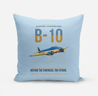 Thumbnail for Martin B-10 design on light blue pillow
