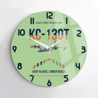 Thumbnail for KC-130T NP2000 design on light green no frame wall clock