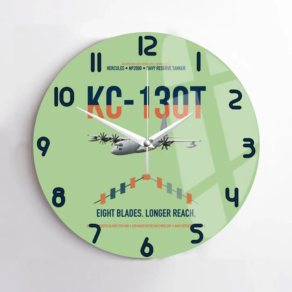 KC-130T NP2000 design on light green no frame wall clock