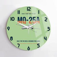 Thumbnail for MQ-25A STINGRAY design on light green no frame wall clock