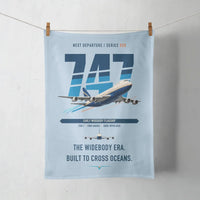 Thumbnail for Boeing 747-200B design on light blue towel