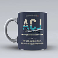 Thumbnail for ACJ330neo Mug design on dark blue airbus