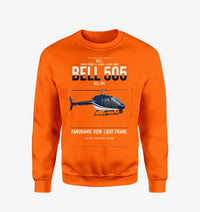 Thumbnail for Bell 505 design on orange sweatshirt