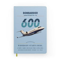 Thumbnail for Bombardier Challenger 600 design on light blue notebook