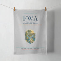 Thumbnail for Fort Wayne International Airport (FWA) design on light gray towel
