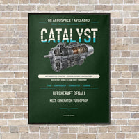 Thumbnail for CATALYST vertical canvas print - framed - dark green background
