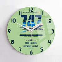 Thumbnail for Boeing 747-400 design on light green no frame wall clock