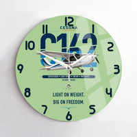 Thumbnail for Cessna 162 Skycatcher design on light green no frame wall clock