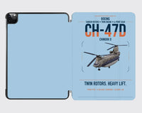 Thumbnail for Boeing CH-47D design on light blue ipad tablet case