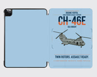 Thumbnail for Boeing Vertol CH-46E Sea Knight design on light blue ipad tablet case