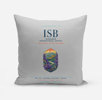 Thumbnail for Islamabad International Airport (ISB) design on light gray pillow