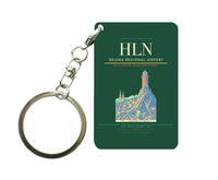 Thumbnail for Helena Regional Airport (HLN) design on dark green key chain