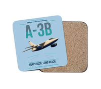 Thumbnail for A-3B Skywarrior design on light blue 1 piece coaster