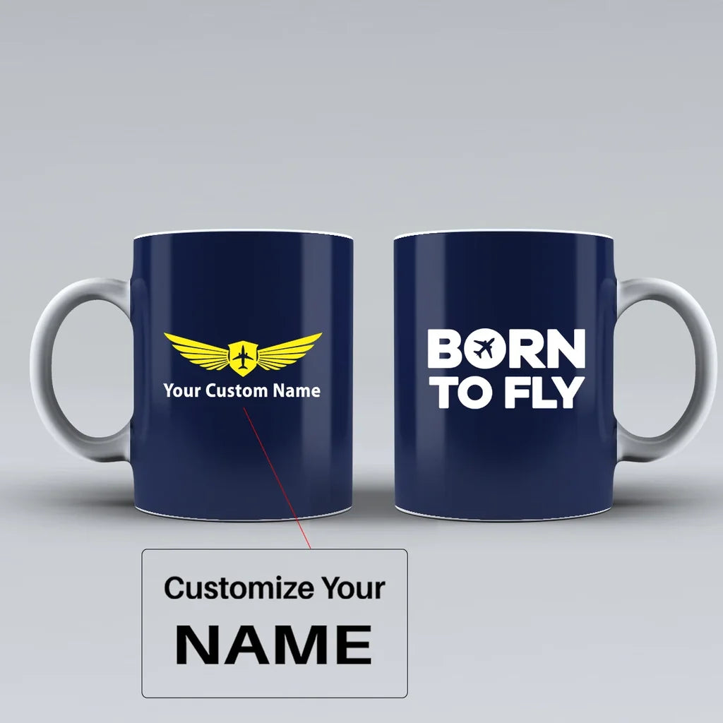 Customisable Born to Fly Mug - view 5