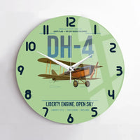 Thumbnail for Airco DH-4 Liberty Plane design on light green no frame wall clock