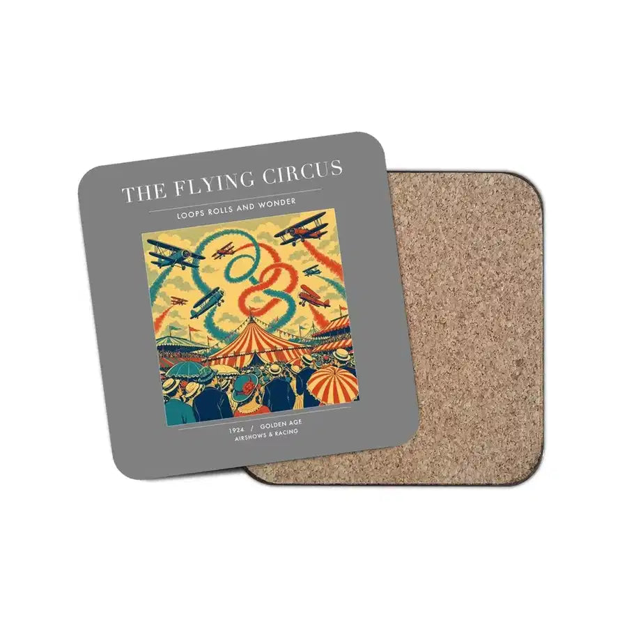 The Flying Circus - Designed Coasters design on gray 1-piece