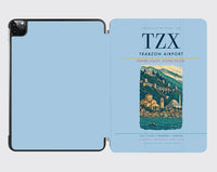 Thumbnail for Trabzon Airport (TZX) design on light blue ipad tablet case