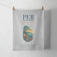 Thumbnail for Perth Airport (PER) design on light gray towel
