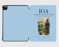 Thumbnail for Ioannina National Airport (IOA) design on light blue ipad tablet case