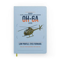 Thumbnail for Hughes OH-6A Cayuse design on light blue notebook