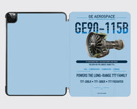Thumbnail for GE90-115B design on light blue ipad tablet case