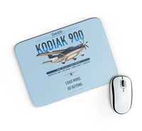 Thumbnail for Daher Kodiak 900 design on light blue rectangle mouse pad