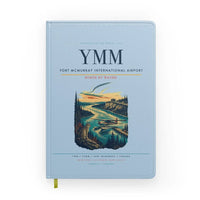 Thumbnail for Fort McMurray International Airport (YMM) design on light blue notebook