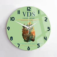 Thumbnail for Vadsø Airport (VDS) design on light green no frame wall clock