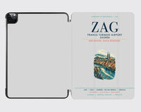 Thumbnail for Franjo Tuđman Airport Zagreb (ZAG) design on light gray ipad tablet case