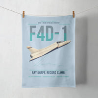 Thumbnail for F4D-1 Skyray design on light blue towel