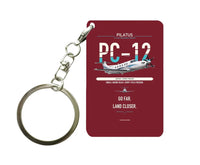 Thumbnail for PC-12 PRO Key Chain design on dark red key chain
