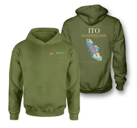 Thumbnail for Hilo International Airport (ITO) design on green army double-side hoodie
