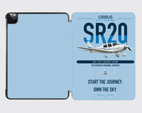 Thumbnail for Cirrus SR20 design on light blue ipad tablet case