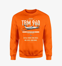 Thumbnail for Daher TBM 960 design on orange sweatshirt