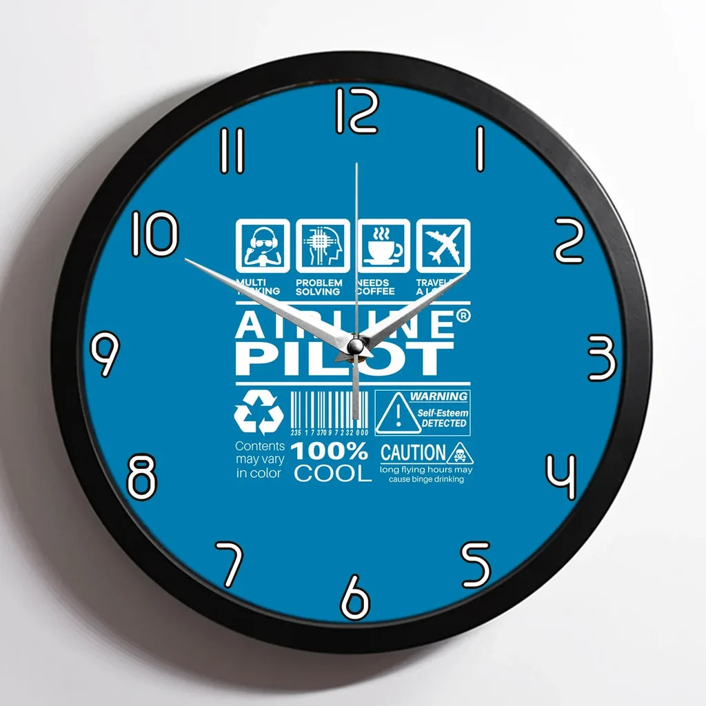 Airline Pilot Label Wall Clock - view 5
