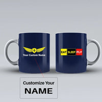 Thumbnail for Customisable Eat Sleep Fly Mug - view 5
