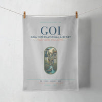 Thumbnail for Goa International Airport Dabolim (GOI) design on light gray towel