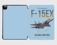 Thumbnail for F-15EX Eagle II design on light blue ipad tablet case