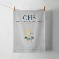 Thumbnail for Charleston International Airport (CHS) design on light gray towel