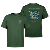 Thumbnail for VINTAGE G4150 - The Fog Field Landing - Double-Side T-Shirt design on darkgreen double side t shirt