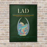 Thumbnail for Quatro de Fevereiro International Airport LAD — Luanda vertical canvas print - framed - dark green background