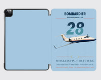 Thumbnail for Bombardier Learjet 28 design on light blue ipad tablet case