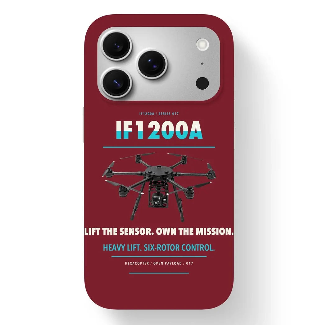 Inspired Flight IF1200A Case design on dark red iphone case