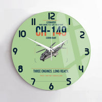 Thumbnail for Leonardo CH-149 Cormorant design on light green no frame wall clock